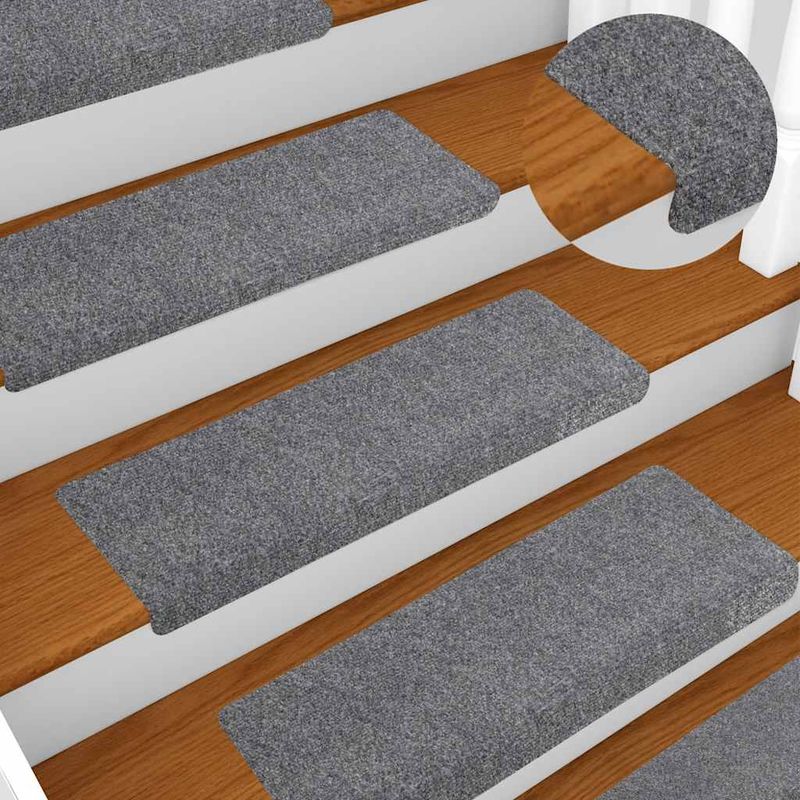 Casa si Gradina - Textile si covoare - Covoare - Covoare casa - Covorase scara autoadezive 20 buc Gri deschis 65x21x4 cm - Infinity.ro