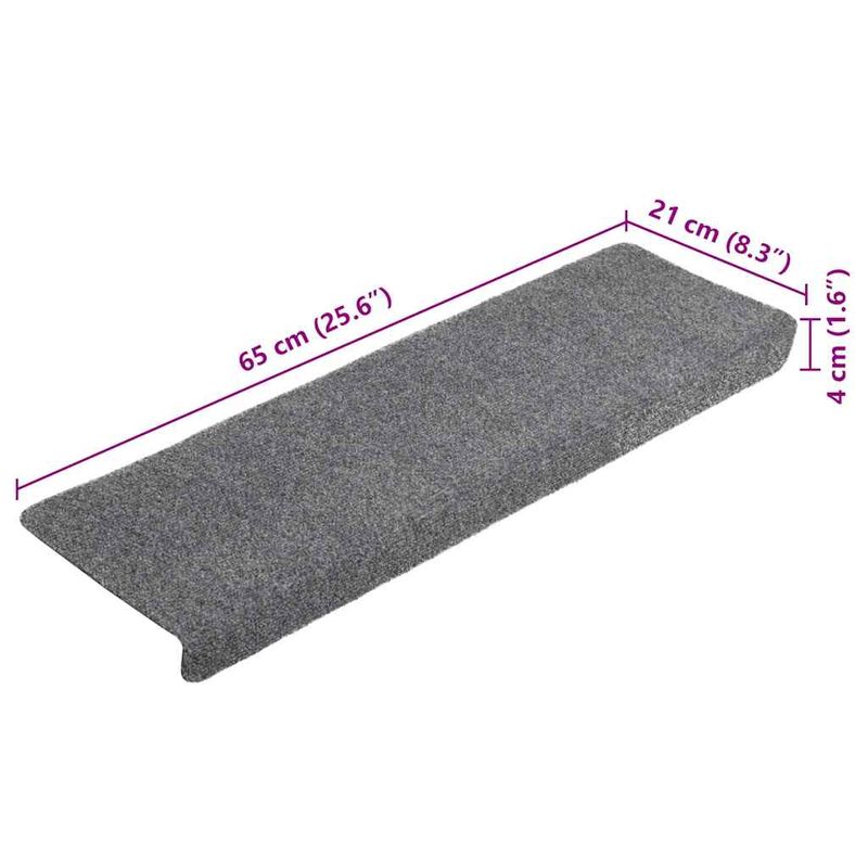 Casa si Gradina - Textile si covoare - Covoare - Covoare casa - Covorase scara autoadezive 20 buc Gri deschis 65x21x4 cm - Infinity.ro