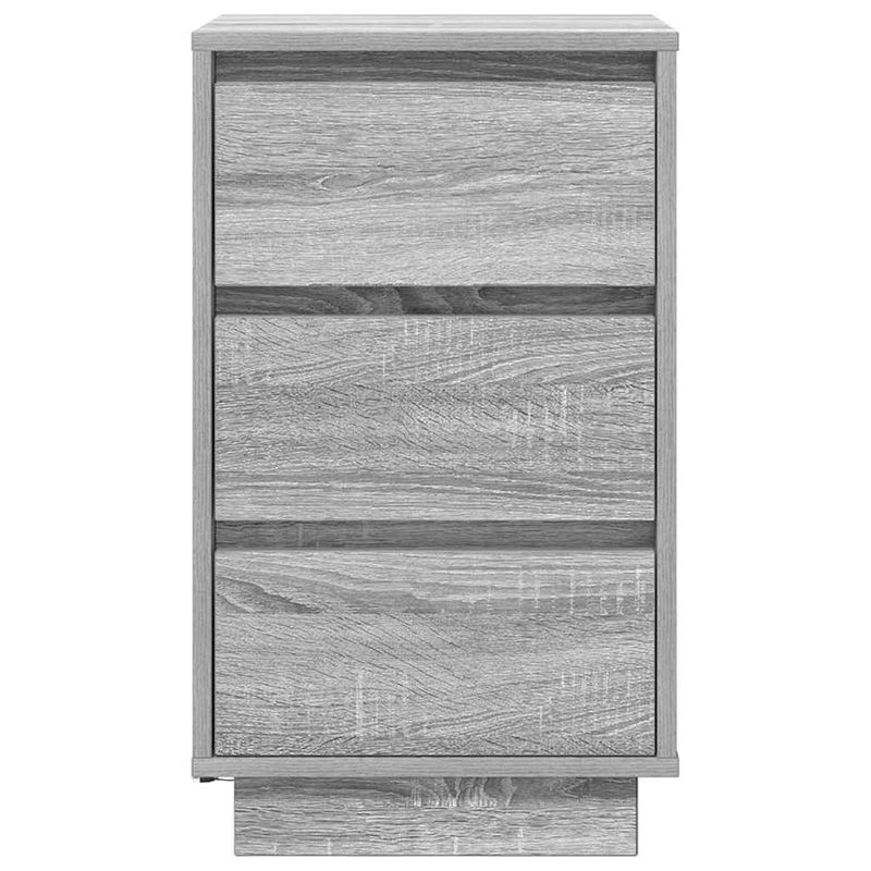Casa si Gradina - Mobilier - Comode si corpuri - Noptiere - Noptiera cu lumini LED Gri Sonoma 38x34x65 cm - Infinity.ro