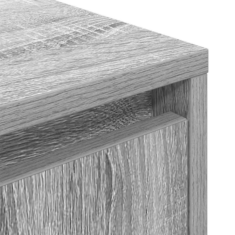Casa si Gradina - Mobilier - Comode si corpuri - Noptiere - Noptiera cu lumini LED Gri Sonoma 38x34x65 cm - Infinity.ro