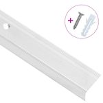 Casa si Gradina/Constructii/Scari si accesorii interioare/Scari lemn - Profile trepte in forma de L, 5 buc, argintiu, 100 cm, aluminiu - Infinity.ro