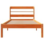 Casa si Gradina - Mobilier - Paturi si accesorii - Paturi - Cadru de pat cu tablie, maro ceruit, 100x200 cm, lemn masiv pin - Infinity.ro