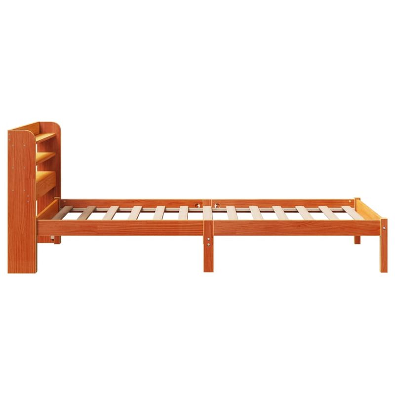 Casa si Gradina - Mobilier - Paturi si accesorii - Paturi - Cadru de pat cu tablie, maro ceruit, 100x200 cm, lemn masiv pin - Infinity.ro