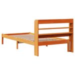Casa si Gradina - Mobilier - Paturi si accesorii - Paturi - Cadru de pat cu tablie, maro ceruit, 100x200 cm, lemn masiv pin - Infinity.ro