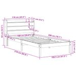 Casa si Gradina - Mobilier - Paturi si accesorii - Paturi - Cadru de pat cu tablie, maro ceruit, 100x200 cm, lemn masiv pin - Infinity.ro