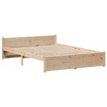 Casa si Gradina - Mobilier - Paturi si accesorii - Paturi - Cadru de pat cu tablie, 120x200 cm, lemn masiv de pin - Infinity.ro