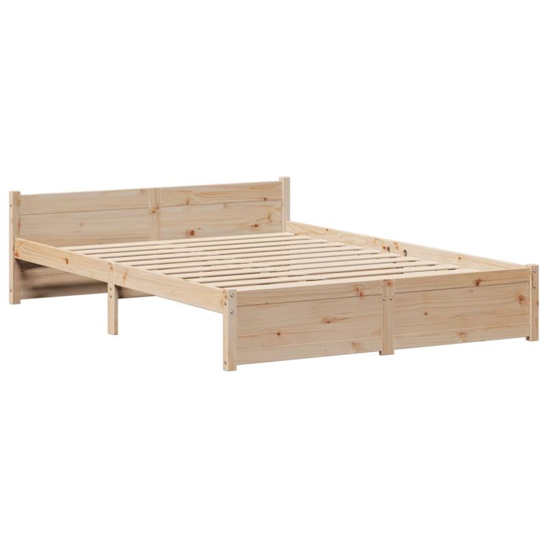 Casa si Gradina - Mobilier - Paturi si accesorii - Paturi - Cadru de pat cu tablie, 120x200 cm, lemn masiv de pin - Infinity.ro