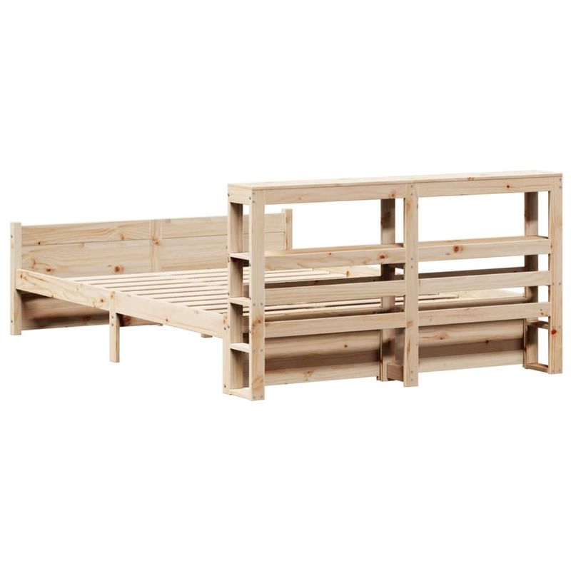 Casa si Gradina - Mobilier - Paturi si accesorii - Paturi - Cadru de pat cu tablie, 120x200 cm, lemn masiv de pin - Infinity.ro