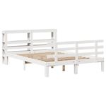 Casa si Gradina - Mobilier - Paturi si accesorii - Paturi - Cadru de pat cu tablie, alb, 150x200 cm lemn masiv pin - Infinity.ro