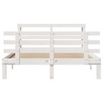 Casa si Gradina - Mobilier - Paturi si accesorii - Paturi - Cadru de pat cu tablie, alb, 150x200 cm lemn masiv pin - Infinity.ro