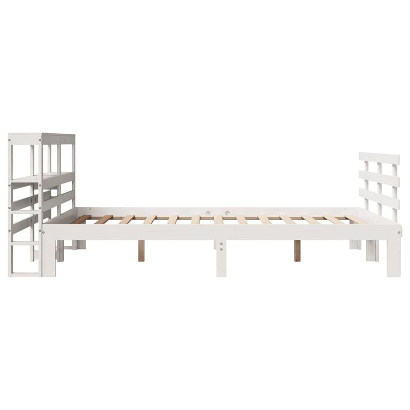 Casa si Gradina - Mobilier - Paturi si accesorii - Paturi - Cadru de pat cu tablie, alb, 150x200 cm lemn masiv pin - Infinity.ro