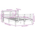 Casa si Gradina - Mobilier - Paturi si accesorii - Paturi - Cadru de pat cu tablie, alb, 150x200 cm lemn masiv pin - Infinity.ro