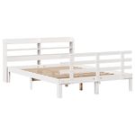 Casa si Gradina - Mobilier - Paturi si accesorii - Paturi - Cadru de pat cu tablie fara saltea, alb, 140x190 cm - Infinity.ro
