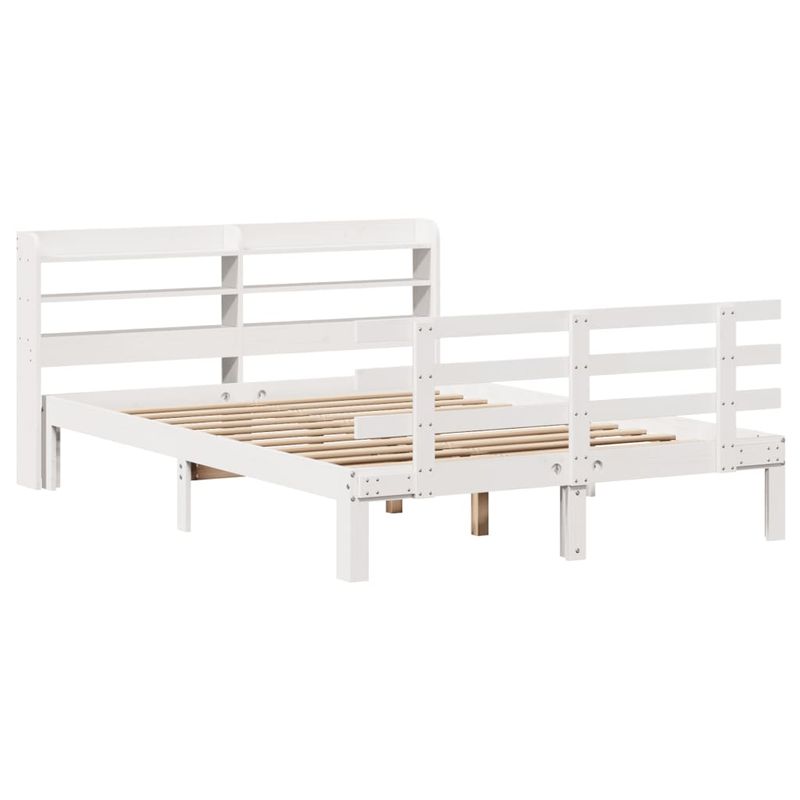 Casa si Gradina - Mobilier - Paturi si accesorii - Paturi - Cadru de pat cu tablie fara saltea, alb, 140x190 cm - Infinity.ro