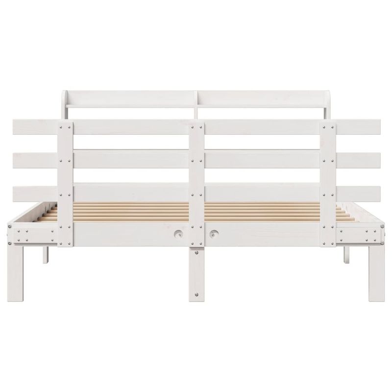 Casa si Gradina - Mobilier - Paturi si accesorii - Paturi - Cadru de pat cu tablie fara saltea, alb, 140x190 cm - Infinity.ro