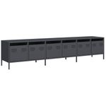 Casa si Gradina - Mobilier - Comode si corpuri - Comode - Dulap TV, antracit, 202x39x43,5 cm, otel laminat la rece - Infinity.ro