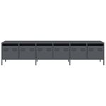Casa si Gradina - Mobilier - Comode si corpuri - Comode - Dulap TV, antracit, 202x39x43,5 cm, otel laminat la rece - Infinity.ro