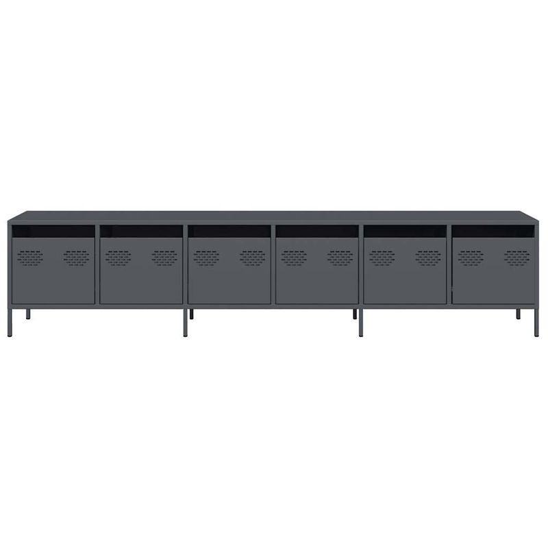 Casa si Gradina - Mobilier - Comode si corpuri - Comode - Dulap TV, antracit, 202x39x43,5 cm, otel laminat la rece - Infinity.ro
