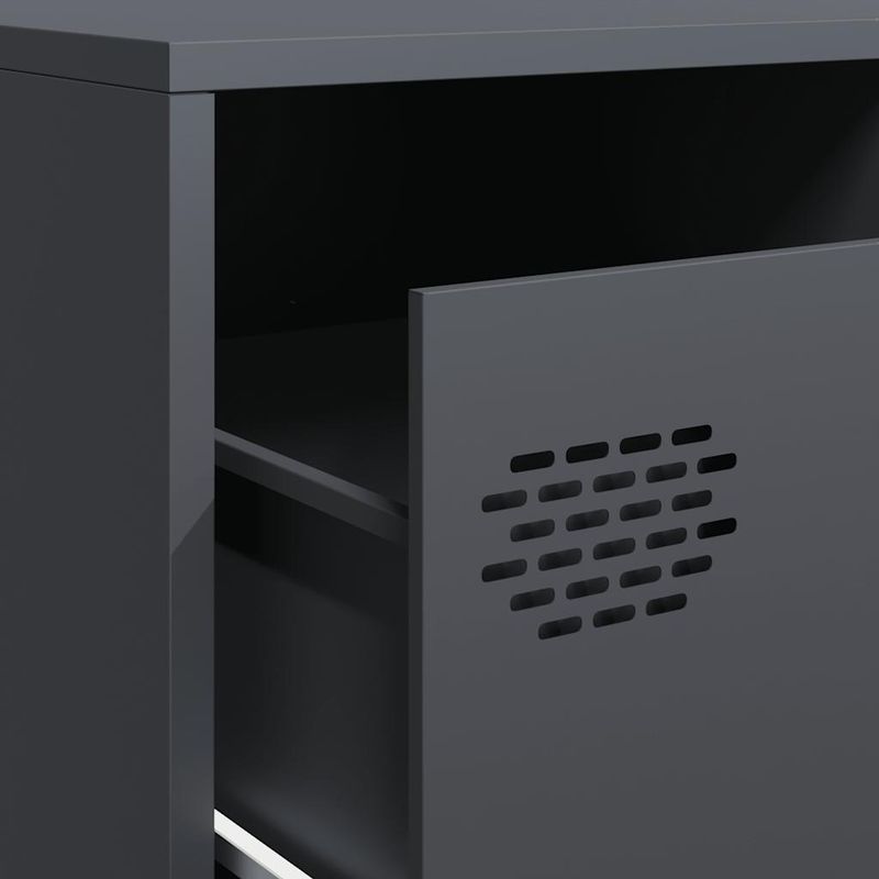 Casa si Gradina - Mobilier - Comode si corpuri - Comode - Dulap TV, antracit, 202x39x43,5 cm, otel laminat la rece - Infinity.ro