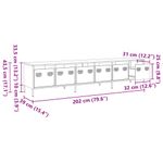 Casa si Gradina - Mobilier - Comode si corpuri - Comode - Dulap TV, antracit, 202x39x43,5 cm, otel laminat la rece - Infinity.ro