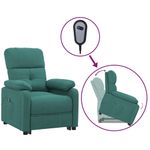 Casa si Gradina - Mobilier - Scaune si fotolii - Fotolii - Fotoliu cu ridicare, verde inchis, material textil - Infinity.ro