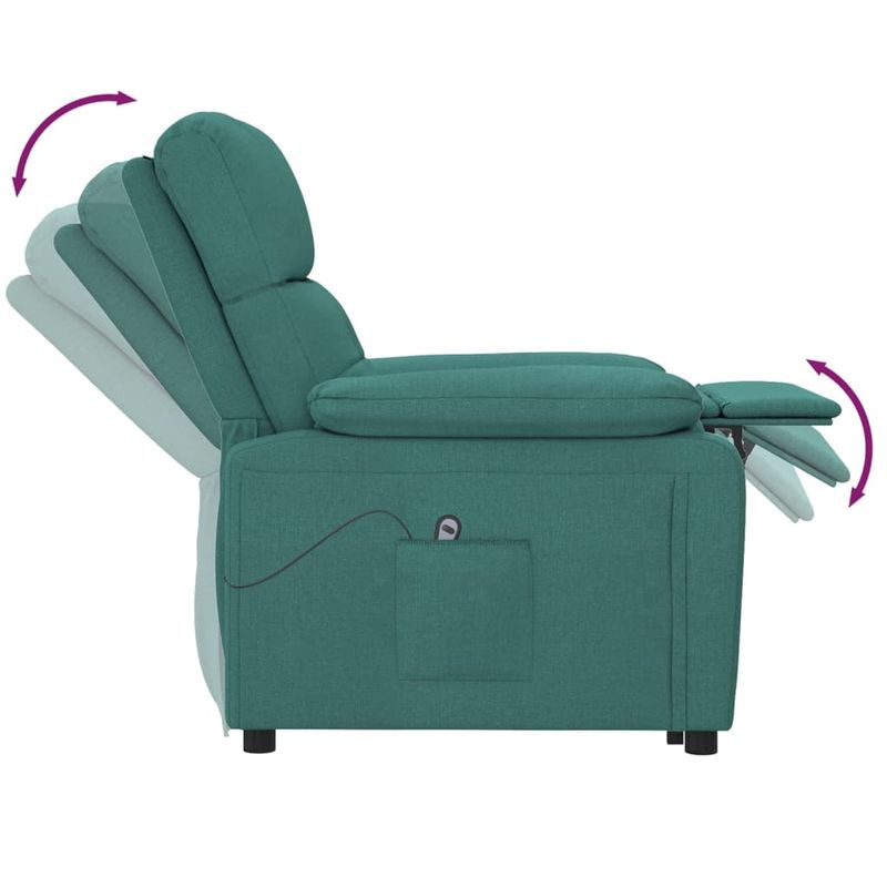 Casa si Gradina - Mobilier - Scaune si fotolii - Fotolii - Fotoliu cu ridicare, verde inchis, material textil - Infinity.ro