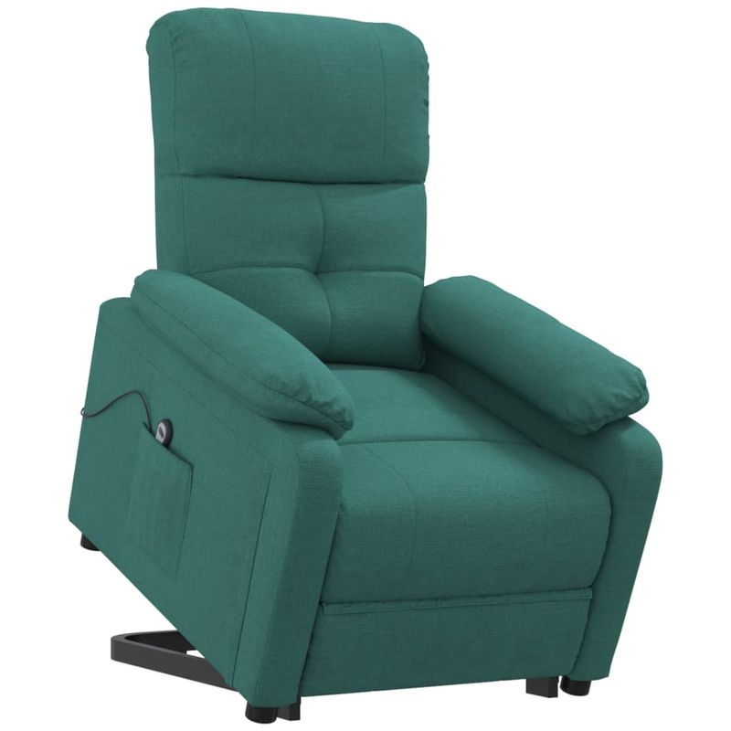 Casa si Gradina - Mobilier - Scaune si fotolii - Fotolii - Fotoliu cu ridicare, verde inchis, material textil - Infinity.ro