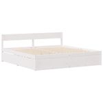 Casa si Gradina - Mobilier - Paturi si accesorii - Paturi - Cadru de pat fara saltea, alb, 200x200 cm, lemn masiv pin - Infinity.ro