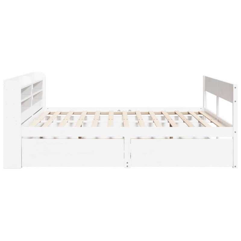 Casa si Gradina - Mobilier - Paturi si accesorii - Paturi - Cadru de pat fara saltea, alb, 200x200 cm, lemn masiv pin - Infinity.ro