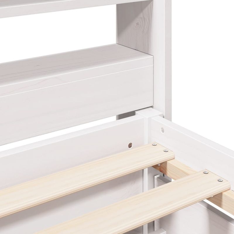 Casa si Gradina - Mobilier - Paturi si accesorii - Paturi - Cadru de pat fara saltea, alb, 200x200 cm, lemn masiv pin - Infinity.ro