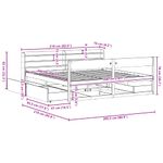 Casa si Gradina - Mobilier - Paturi si accesorii - Paturi - Cadru de pat fara saltea, alb, 200x200 cm, lemn masiv pin - Infinity.ro