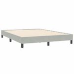 Casa si Gradina - Mobilier - Paturi si accesorii - Paturi - Pat box spring cu saltea, gri deschis, 160x210 cm, catifea - Infinity.ro