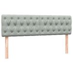Casa si Gradina - Mobilier - Paturi si accesorii - Paturi - Pat box spring cu saltea, gri deschis, 160x210 cm, catifea - Infinity.ro