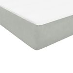 Casa si Gradina - Mobilier - Paturi si accesorii - Paturi - Pat box spring cu saltea, gri deschis, 160x210 cm, catifea - Infinity.ro