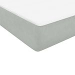 Casa si Gradina - Mobilier - Paturi si accesorii - Paturi - Pat box spring cu saltea, gri deschis, 160x220 cm, catifea - Infinity.ro