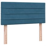 Casa si Gradina - Mobilier - Paturi si accesorii - Paturi - Pat box spring cu saltea, albastru inchis, 80x210 cm, catifea - Infinity.ro