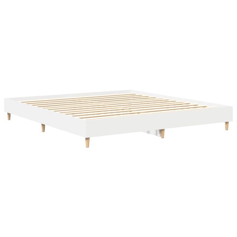 Casa si Gradina - Mobilier - Paturi si accesorii - Paturi - Cadru de pat fara saltea, alb, 160x200 cm, lemn de prelucrare - Infinity.ro