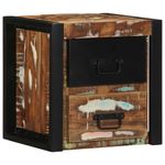 Casa si Gradina - Mobilier - Comode si corpuri - Noptiere - Noptiera multicolor 40x35x40 cm lemn masiv recuperat - Infinity.ro