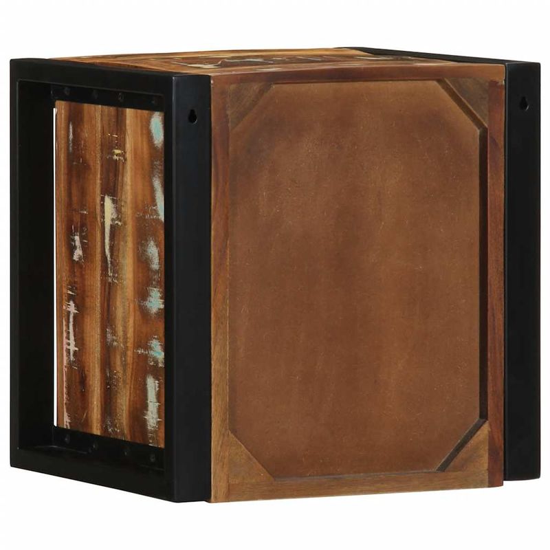 Casa si Gradina - Mobilier - Comode si corpuri - Noptiere - Noptiera multicolor 40x35x40 cm lemn masiv recuperat - Infinity.ro