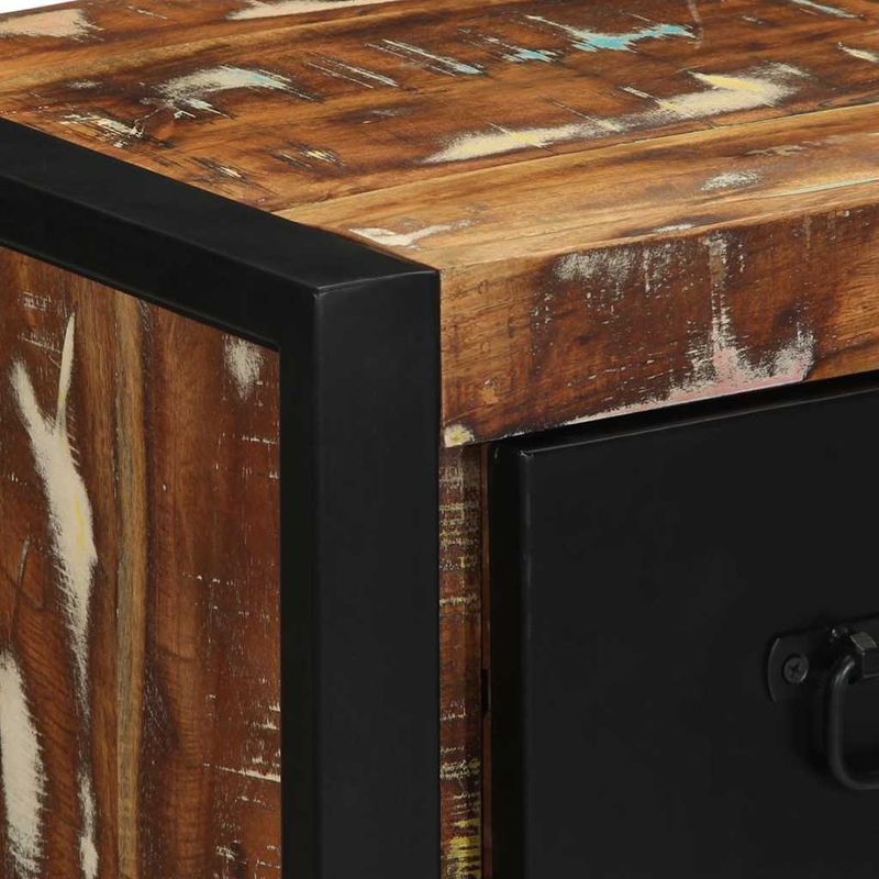 Casa si Gradina - Mobilier - Comode si corpuri - Noptiere - Noptiera multicolor 40x35x40 cm lemn masiv recuperat - Infinity.ro