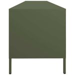 Casa si Gradina - Mobilier - Comode si corpuri - Comode - Dulap TV, verde masliniu, 202x39x43,5 cm, otel laminat la rece - Infinity.ro