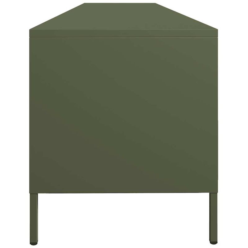 Casa si Gradina - Mobilier - Comode si corpuri - Comode - Dulap TV, verde masliniu, 202x39x43,5 cm, otel laminat la rece - Infinity.ro