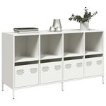 Casa si Gradina - Mobilier - Comode si corpuri - Comode - Dulap, alb, 135x39x73,5 cm, otel laminat la rece - Infinity.ro