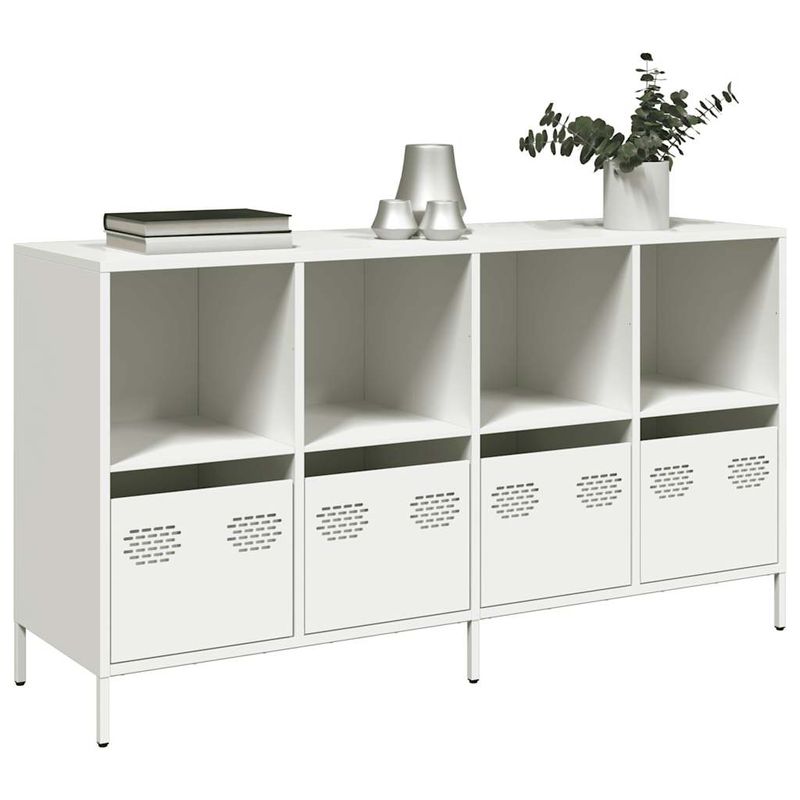 Casa si Gradina - Mobilier - Comode si corpuri - Comode - Dulap, alb, 135x39x73,5 cm, otel laminat la rece - Infinity.ro