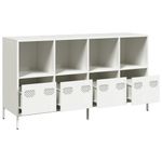 Casa si Gradina - Mobilier - Comode si corpuri - Comode - Dulap, alb, 135x39x73,5 cm, otel laminat la rece - Infinity.ro