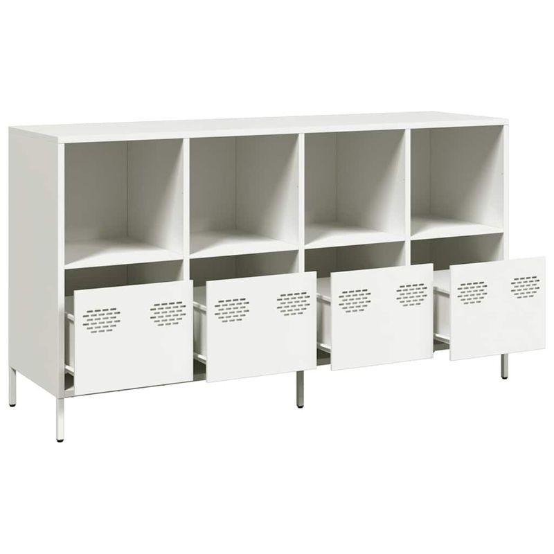 Casa si Gradina - Mobilier - Comode si corpuri - Comode - Dulap, alb, 135x39x73,5 cm, otel laminat la rece - Infinity.ro