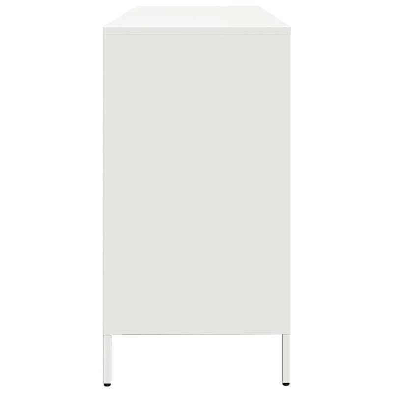 Casa si Gradina - Mobilier - Comode si corpuri - Comode - Dulap, alb, 135x39x73,5 cm, otel laminat la rece - Infinity.ro