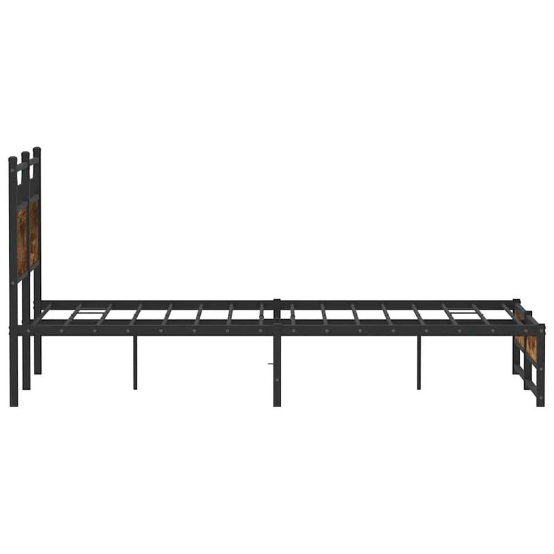 Casa si Gradina - Mobilier - Paturi si accesorii - Paturi - Cadru pat fara saltea stejar fumuriu 120x190 cm, lemn prelucrat - Infinity.ro