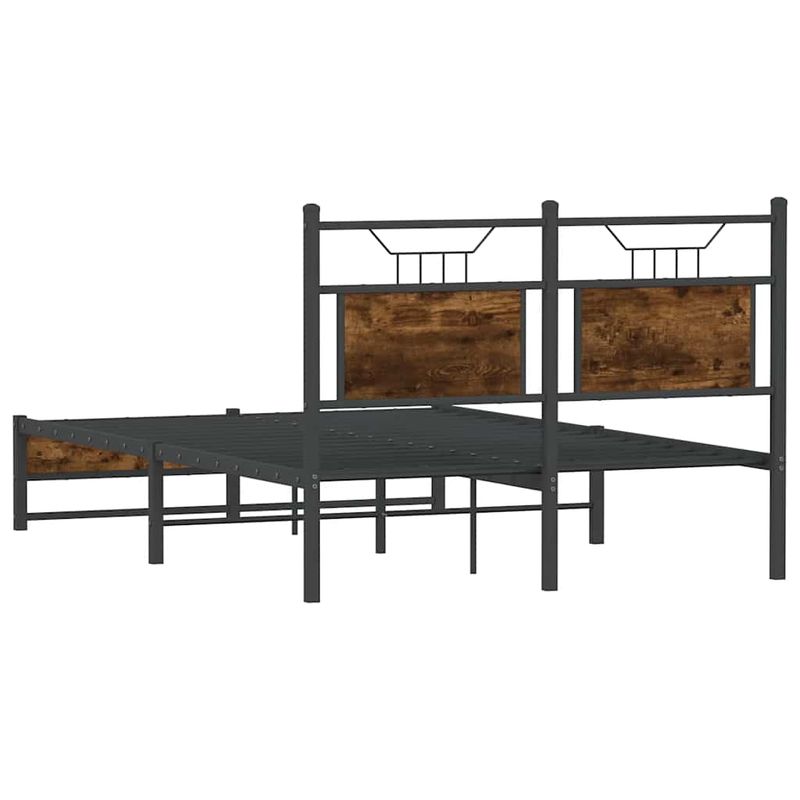 Casa si Gradina - Mobilier - Paturi si accesorii - Paturi - Cadru pat fara saltea stejar fumuriu 120x190 cm, lemn prelucrat - Infinity.ro