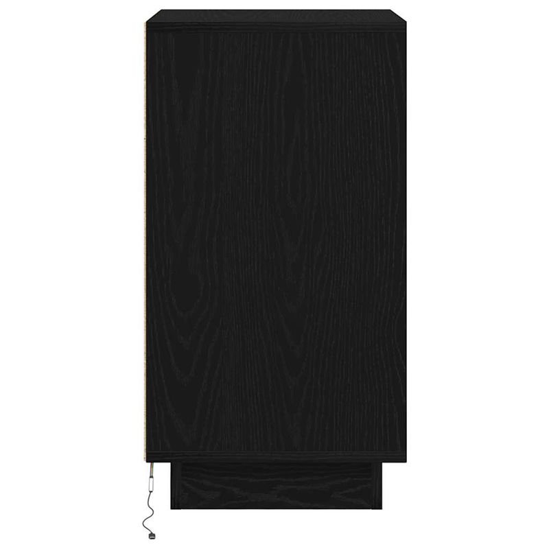 Casa si Gradina - Mobilier - Comode si corpuri - Noptiere - Noptiera cu lumini LED Negru 38x34x65 cm - Infinity.ro